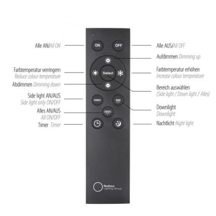 Paul Neuhaus 6121-79 - Dimbare LED Spot PURE 4xLED/4W/230V + LED/9W 2700-5000K + afstandsbediening
