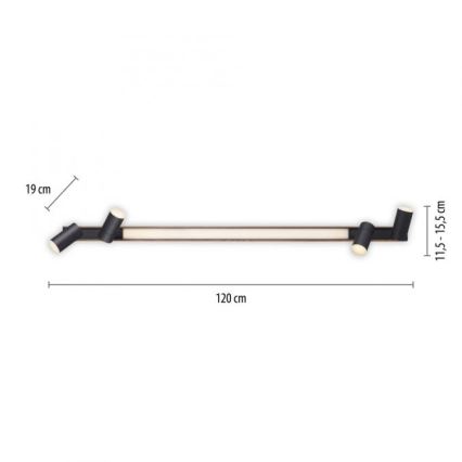 Paul Neuhaus 6121-79 - Dimbare LED Spot PURE 4xLED/4W/230V + LED/9W 2700-5000K + afstandsbediening