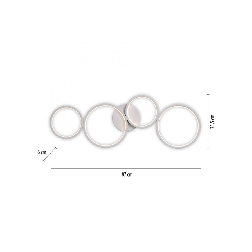 Paul Neuhaus 6183-16 - Dimbare LED plafondlamp KIRINGE LED/26W/230V