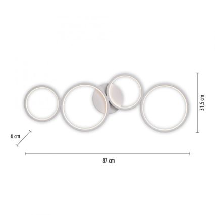 Paul Neuhaus 6183-16 - Plafonnier à intensité variable KIRINGE LED/26W/230V