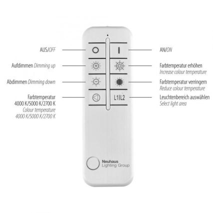 Paul Neuhaus 6233-55 - Dimbare LED plafondlamp PAAN LED/45,5W/230V 2700-5000K + afstandsbediening