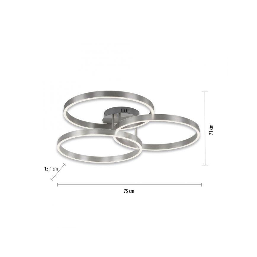 Paul Neuhaus 6233-55 - Dimbare LED plafondlamp PAAN LED/45,5W/230V 2700-5000K + afstandsbediening