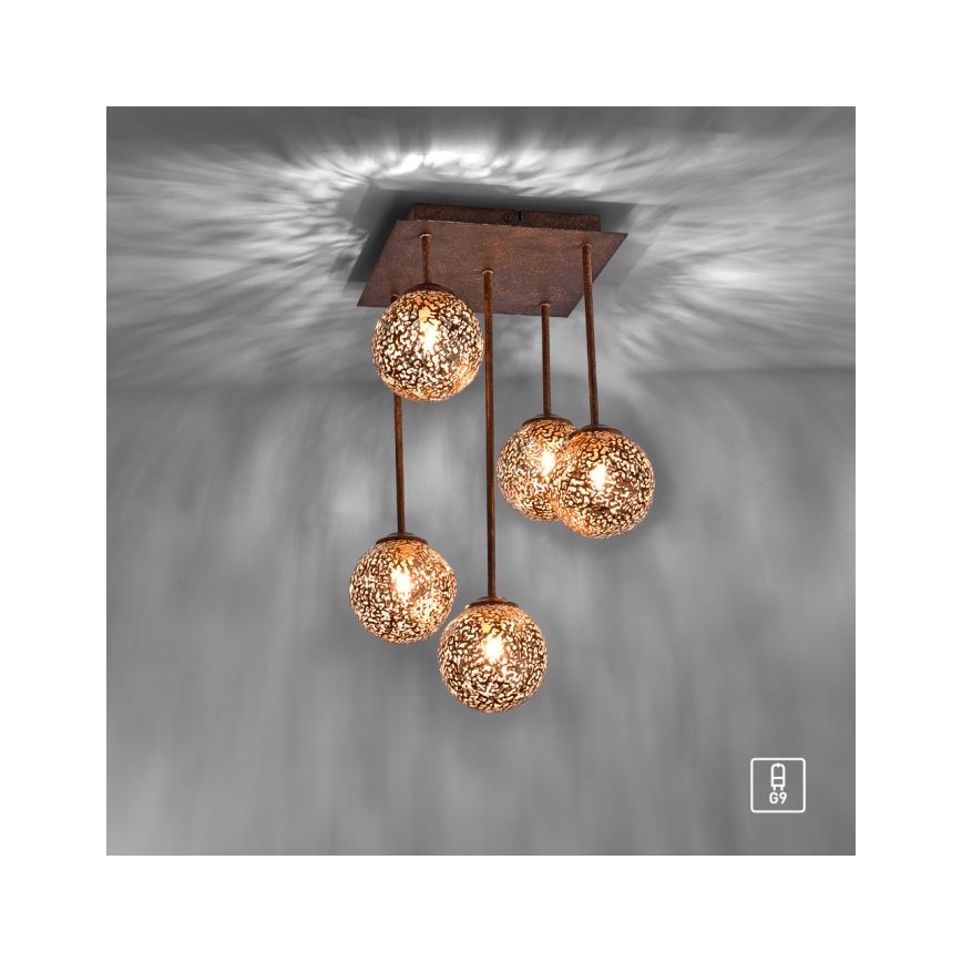Paul Neuhaus 6234-48 - Hanglamp met vaste pendel GRETA 5xG9/40W/230V