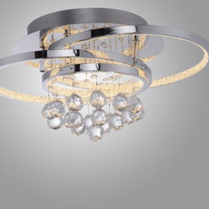 Paul Neuhaus 6267-17 - Dimbare LED plafondlamp ROTAZO LED/32W/230V diameter 45 cm glanzend chroom