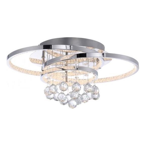 Paul Neuhaus 6267-17 - Plafonnier à intensité variable ROTAZO LED/32W/230V d. 45 cm chrome brillant