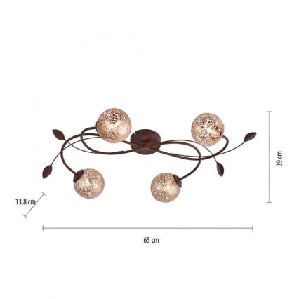 Paul Neuhaus 6395-48 - Plafondlamp GRETA 4xG9/40W/230V