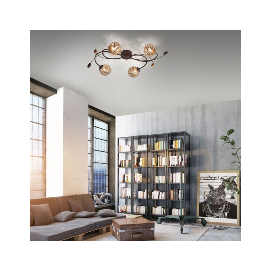 Paul Neuhaus 6395-48 - Plafonnier GRETA 4xG9/40W/230V