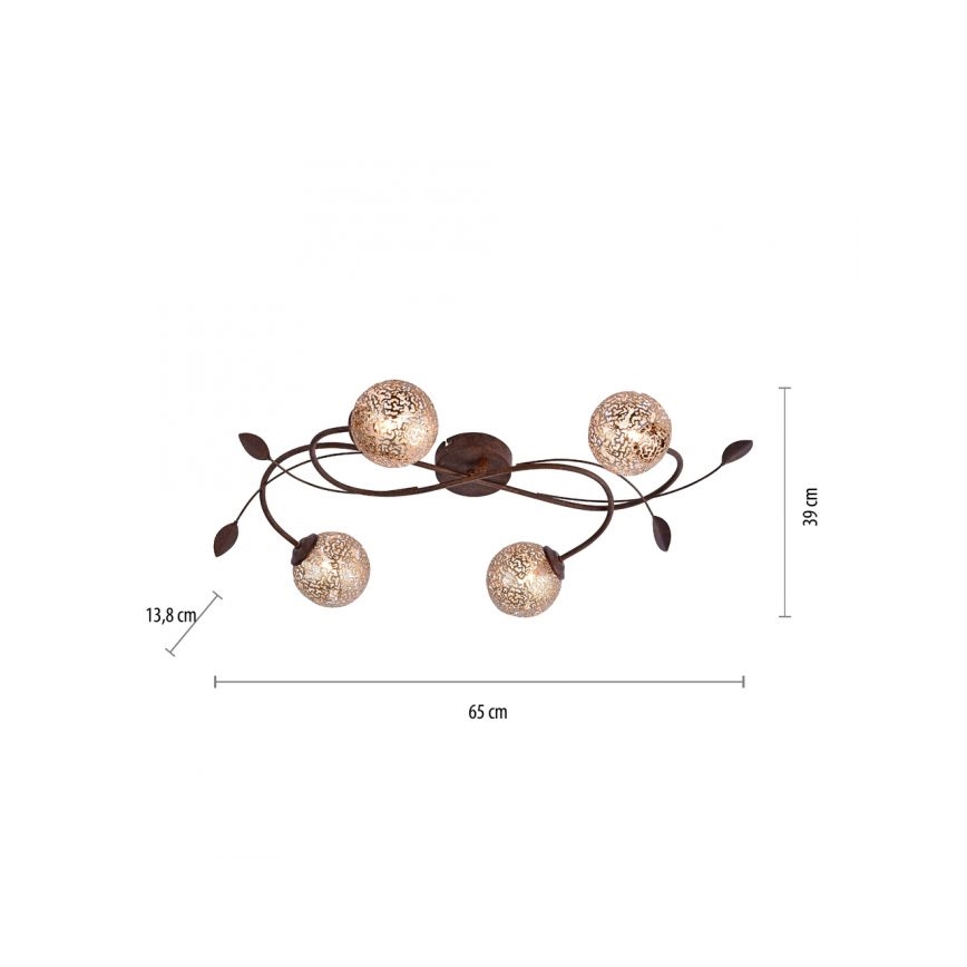 Paul Neuhaus 6395-48 - Plafonnier GRETA 4xG9/40W/230V