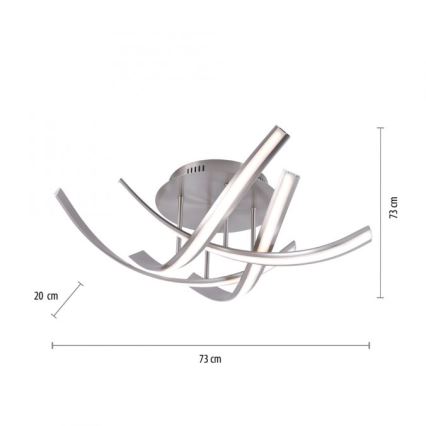 Paul Neuhaus 6474-55 - Lustre monté en surface LED à intensité variable LINDA 4xLED/7W/230V