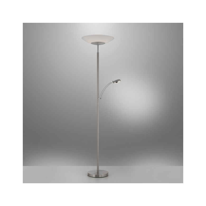 Paul Neuhaus 655-55 - Dimbare LED Staande lamp ALFRED 1xLED/28W+1xLED/4W/230V glanzend chroom