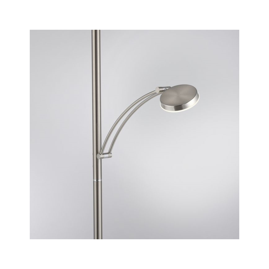 Paul Neuhaus 655-55 - Dimbare LED-vloerlamp ALFRED LED/28W+LED/4W/230V glanzend chroom