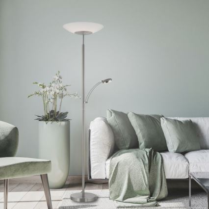 Paul Neuhaus 655-55 - Lampadaire LED dimmable ALFRED LED/28W+LED/4W/230V chrome brillant