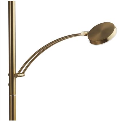 Paul Neuhaus 655-60 - LED dimbare vloerlamp ALFRED LED/28W/230V+LED/4W/230V messing