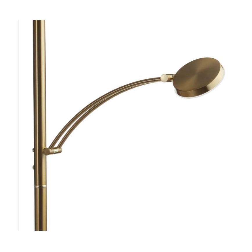 Paul Neuhaus 655-60 - LED dimbare vloerlamp ALFRED LED/28W/230V+LED/4W/230V messing