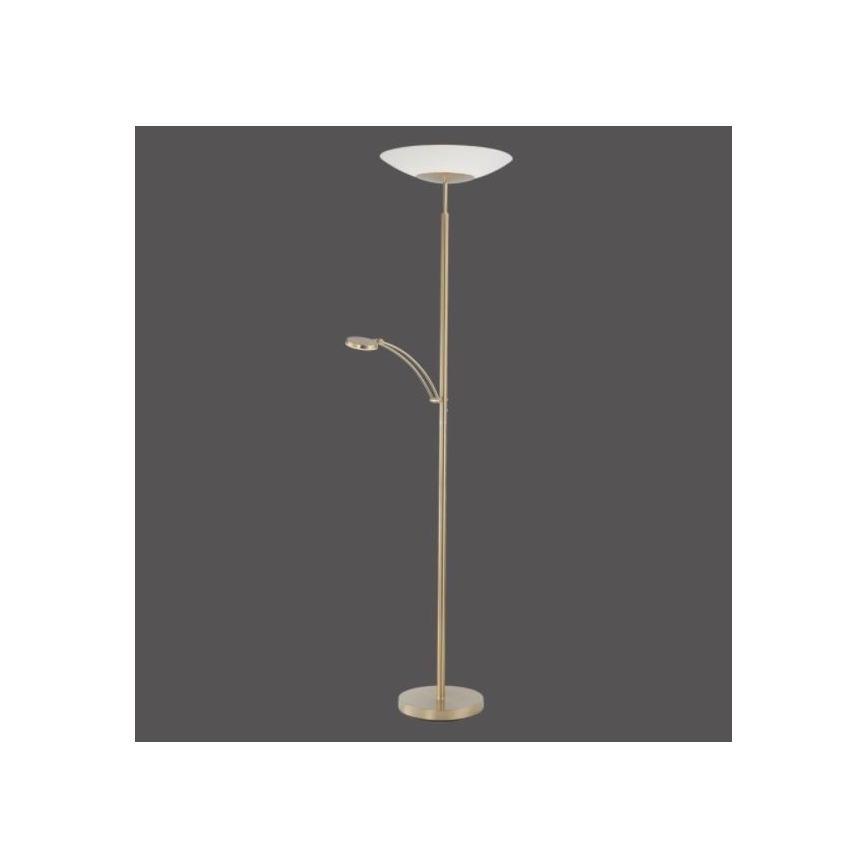 Paul Neuhaus - 655-60 - LED Dimbare vloerlamp ALFRED 1xLED/28W/230V+1xLED/4W/230V messing