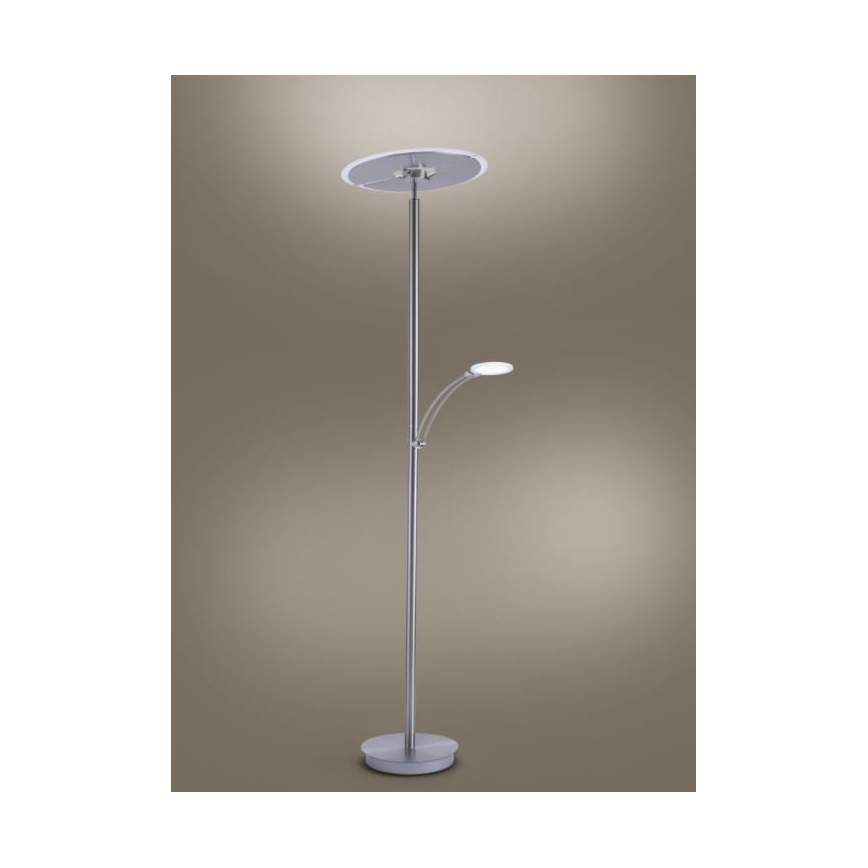 Paul Neuhaus 673-55 - Dimbare LED Staande lamp ARTUR 2xLED/21W/230V+1xLED/6W glanzend chroom
