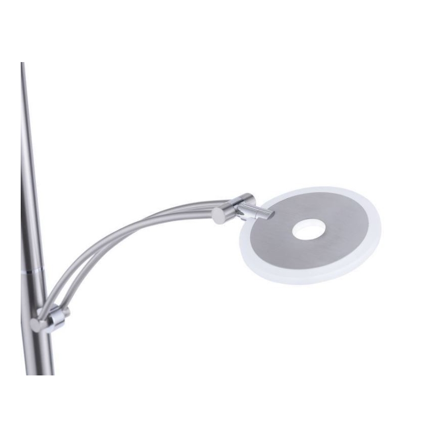 Paul Neuhaus 673-55 - LED dimbare vloerlamp ARTUR 2xLED/21W/230V+LED/6W glanzend chroom