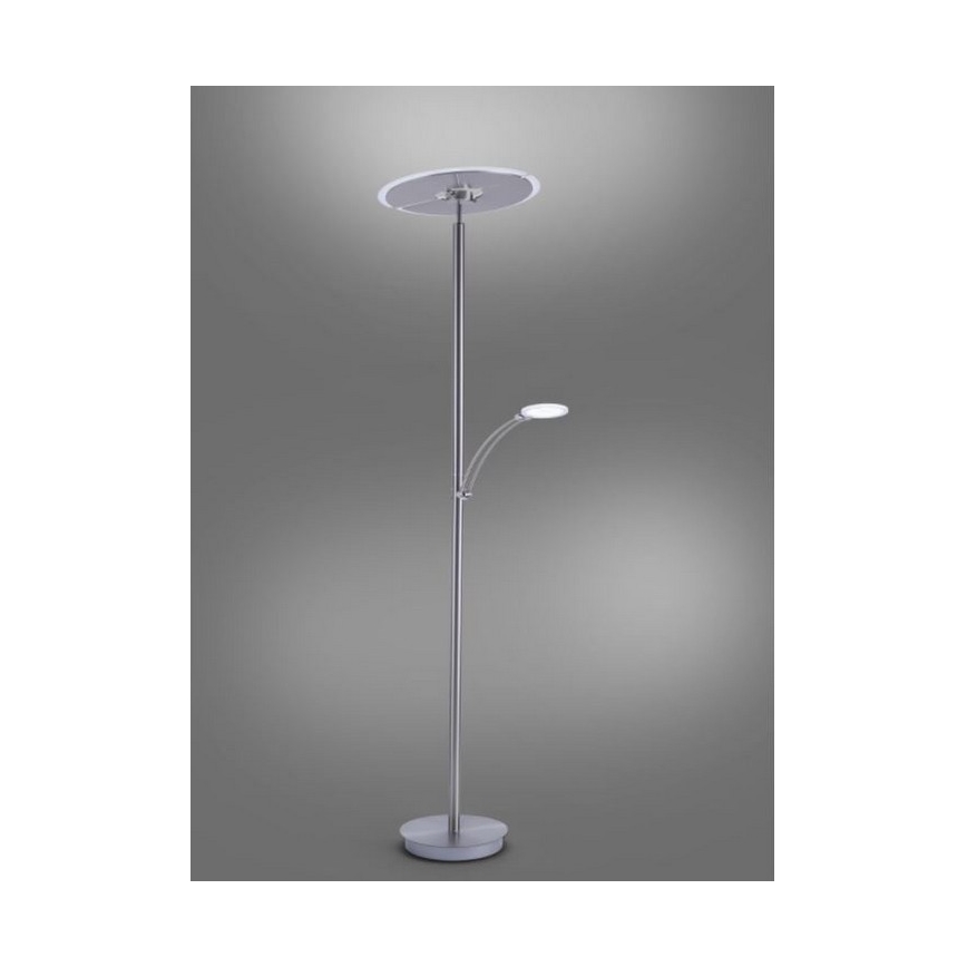 Paul Neuhaus 673-55 - LED dimbare vloerlamp ARTUR 2xLED/21W/230V+LED/6W glanzend chroom