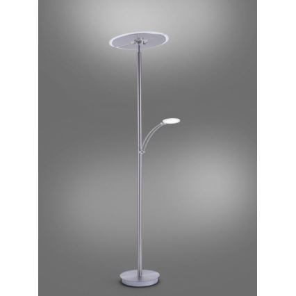 Paul Neuhaus 673-55 - Lampadaire sur pied LED dimmable ARTUR 2xLED/21W/230V+LED/6W chrome brillant