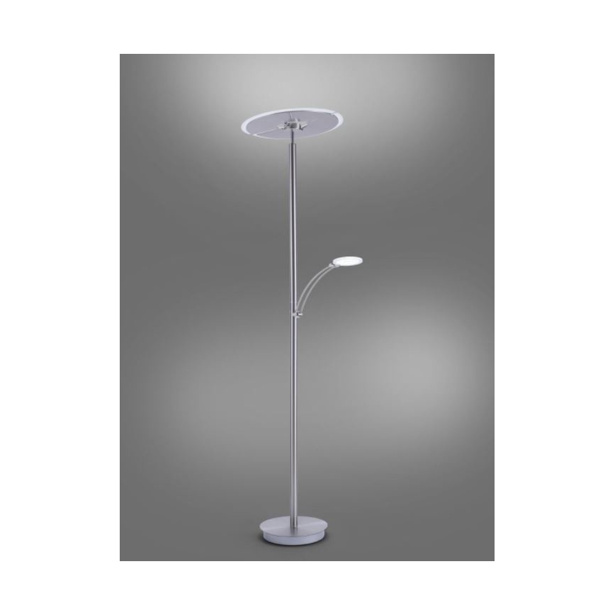 Paul Neuhaus 673-55 - Lampadaire sur pied LED dimmable ARTUR 2xLED/21W/230V+LED/6W chrome brillant