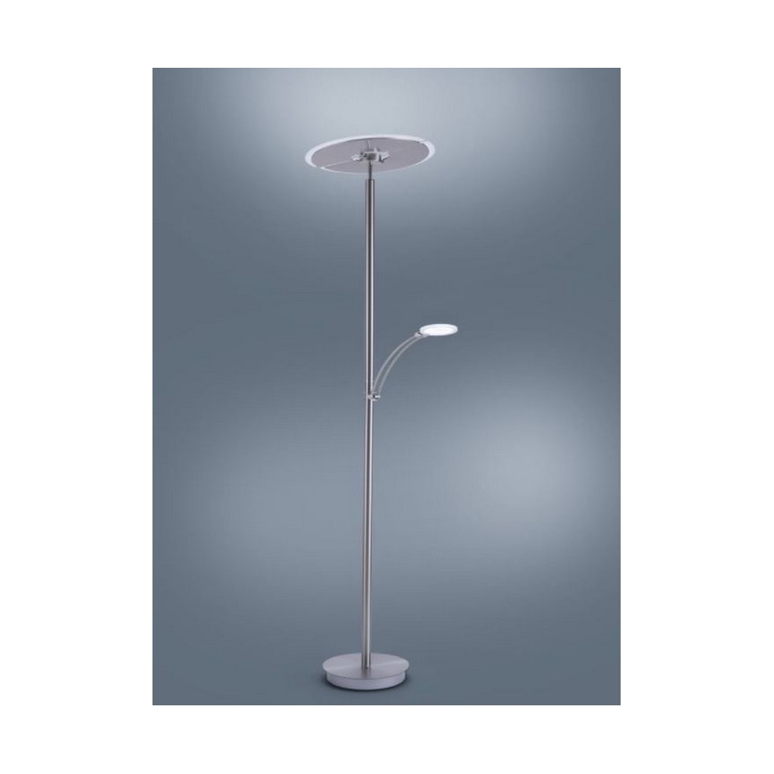 Paul Neuhaus 673-55 - Lampadaire sur pied LED dimmable ARTUR 2xLED/21W/230V+LED/6W chrome brillant