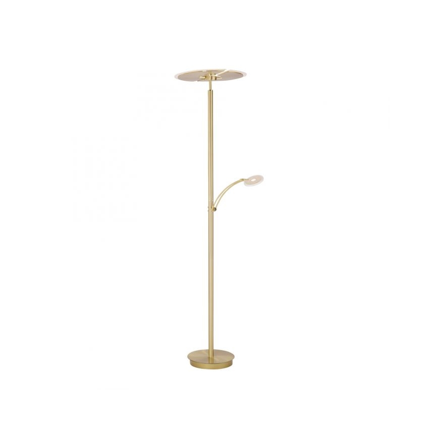Paul Neuhaus 673-60 - Dimbare Staande LED Lamp ARTUR 2xLED/21W/230V+1xLED/6W goud