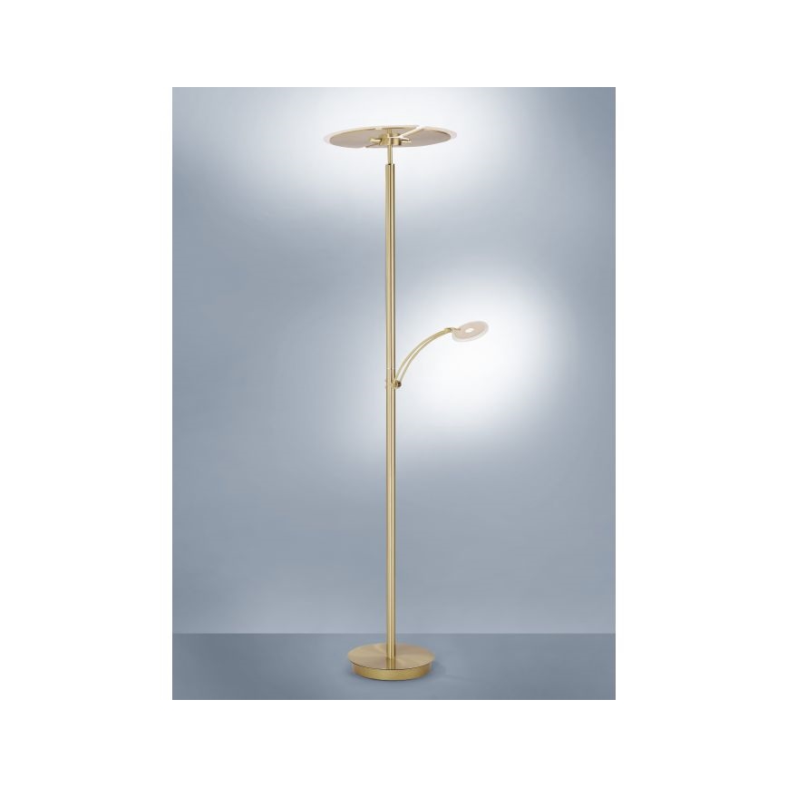 Paul Neuhaus 673-60 - Lampadaire LED dimmable ARTUR 2xLED/21W/230V+LED/6W doré
