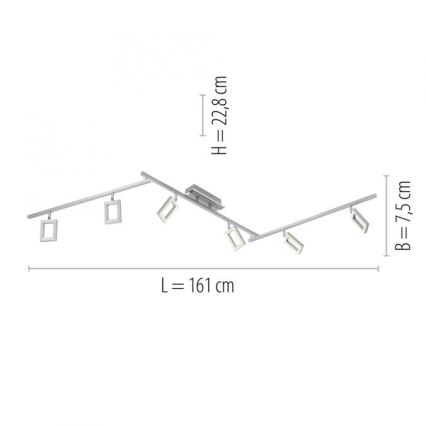 Paul Neuhaus 6965-55 - Dimbare LED Plafondspot INIGO 6xLED/4W/230V