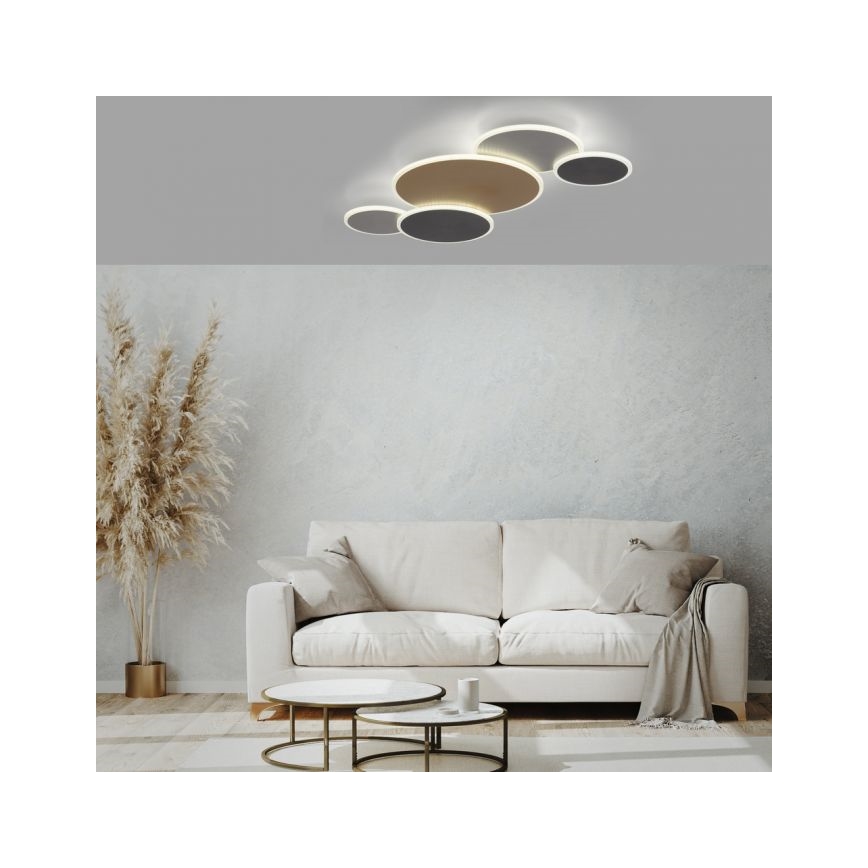 Paul Neuhaus 8008-70 - Dimbare LED plafondlamp Q-PIATO LED/49W/230V 2700-5000K Wi-Fi + afstandsbediening