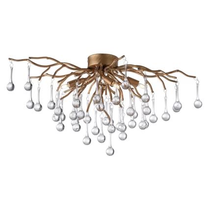 Paul Neuhaus 8090-11 - Bevestigde hanglamp ICICLE 4xG9/40W/230V 30x60 cm messing
