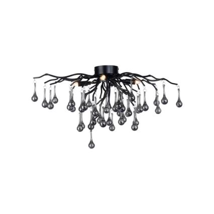 Paul Neuhaus 8090-18 - Opbouwkroonluchter ICICLE 4xG9/40W/230V 30x60 cm zwart