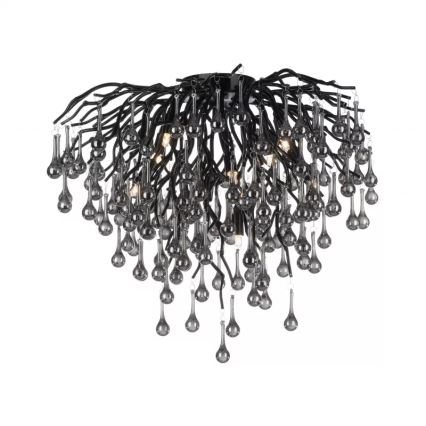 Paul Neuhaus 8091-18 - Lustre plafonnier ICICLE 9xG9/40W/230V Ø 50 cm noir