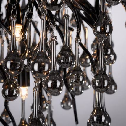 Paul Neuhaus 8091-18 - Lustre plafonnier ICICLE 9xG9/40W/230V Ø 50 cm noir