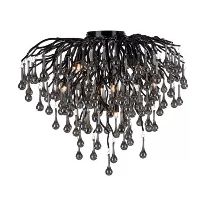 Paul Neuhaus 8091-18 - Opbouwkroonluchter ICICLE 9xG9/40W/230V Ø 50 cm zwart