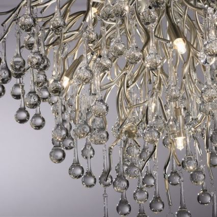 Paul Neuhaus 8091-55 - Bevestigde hanglamp ICICLE 9xG9/40W/230V diameter 50 cm glanzend chroom