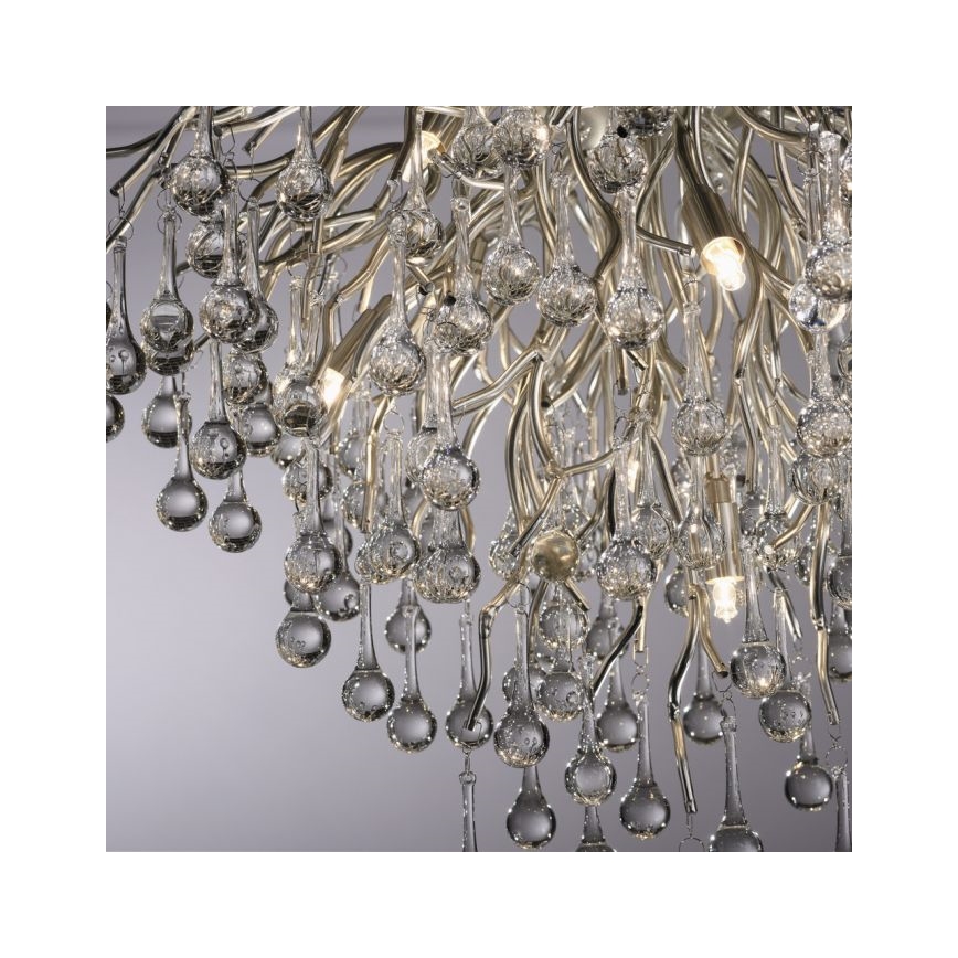 Paul Neuhaus 8091-55 - Bevestigde hanglamp ICICLE 9xG9/40W/230V diameter 50 cm glanzend chroom