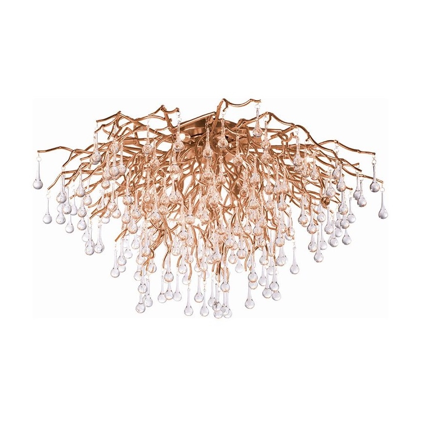 Paul Neuhaus 8092-11 - Bevestigde hanglamp ICICLE 14xG9/40W/230V diameter 100 cm messing