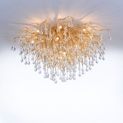 Paul Neuhaus 8092-11 - Bevestigde hanglamp ICICLE 14xG9/40W/230V diameter 100 cm messing