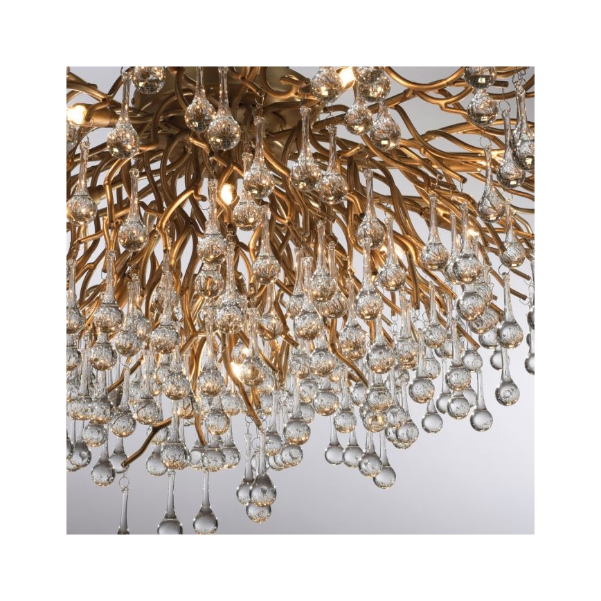 Paul Neuhaus 8092-11 - Bevestigde hanglamp ICICLE 14xG9/40W/230V diameter 100 cm messing