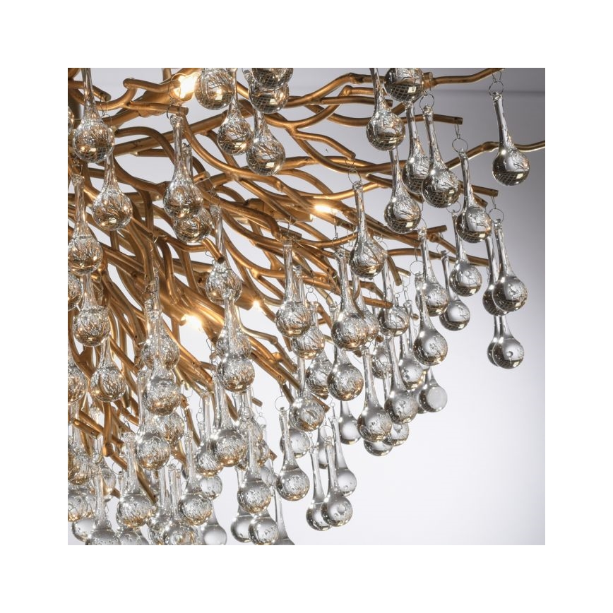 Paul Neuhaus 8092-11 - Bevestigde hanglamp ICICLE 14xG9/40W/230V diameter 100 cm messing