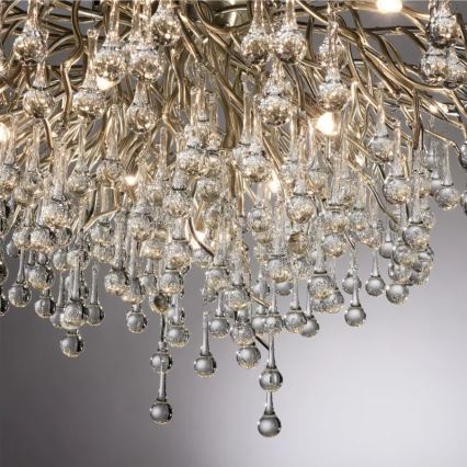 Paul Neuhaus 8092-55 - Opbouwkroonluchter ICICLE 14xG9/40W/230V Ø 100 cm glanzend chroom