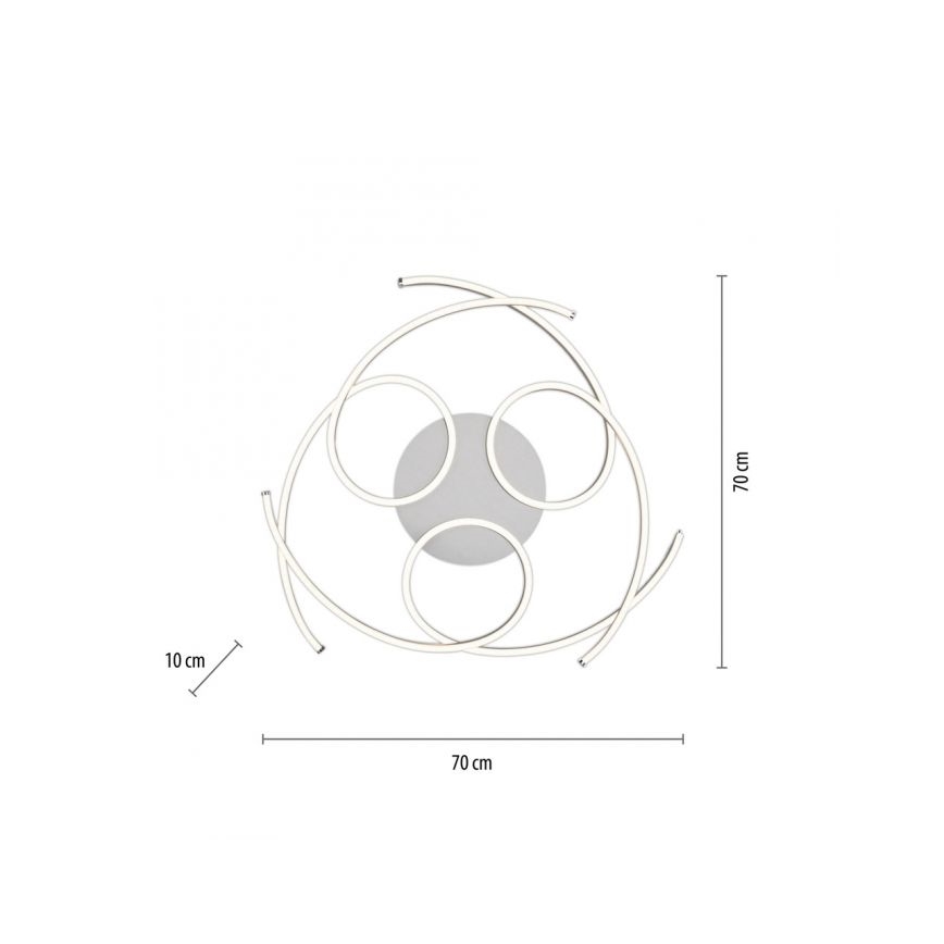 Paul Neuhaus 8165-55 - LED Plafondlamp dimbaar DANILO 3xLED/12W/230V