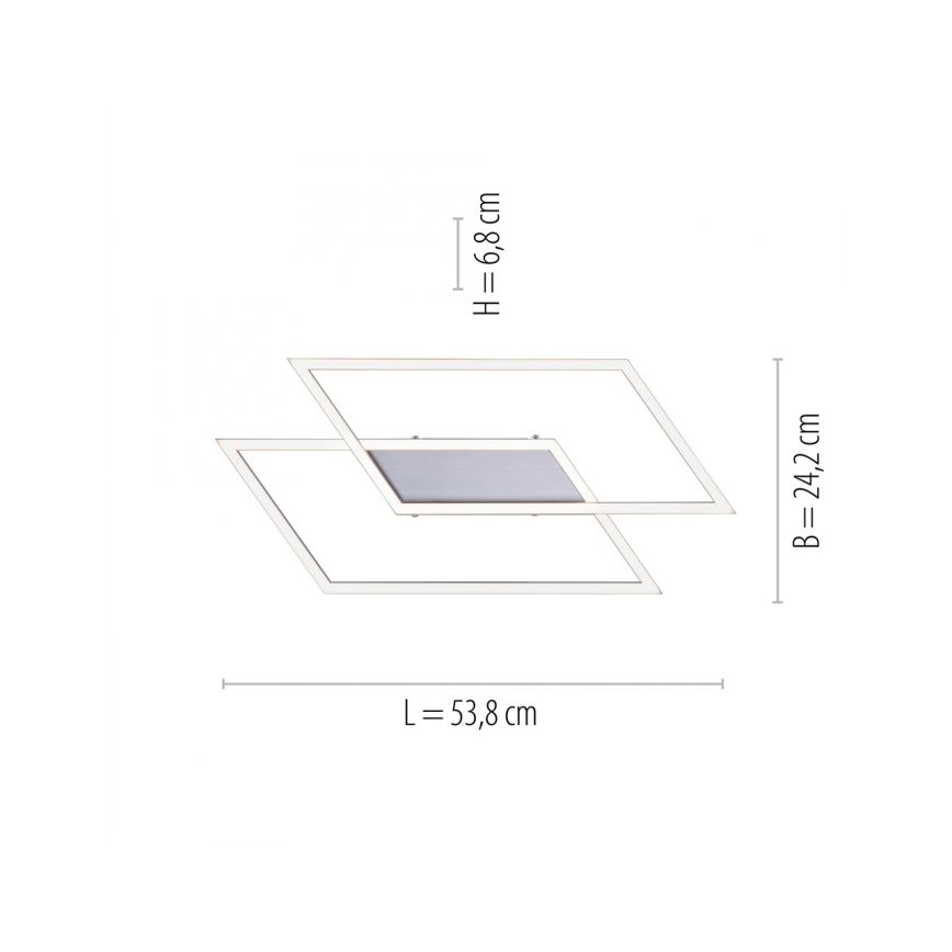 Paul Neuhaus 8192-55 - LED Plafondlamp dimbaar INIGO 2xLED/12W/230V