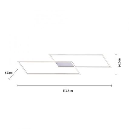 Paul Neuhaus 8194-55 - LED Plafondlamp dimbaar INIGO 2xLED/20W/230V