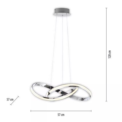 Paul Neuhaus 8291-17 - Dimbare LED hanglamp aan een koord MELINDA LED/30W/230V