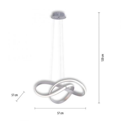 Paul Neuhaus 8291-55 - Dimbare LED hanglamp aan een koord MELINDA LED/30W/230V