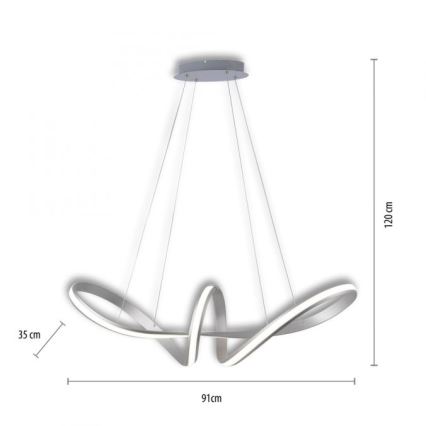 Paul Neuhaus 8292-55 - LED Hanglamp aan koord dimbaar MELINDA 1xLED/38W/230V