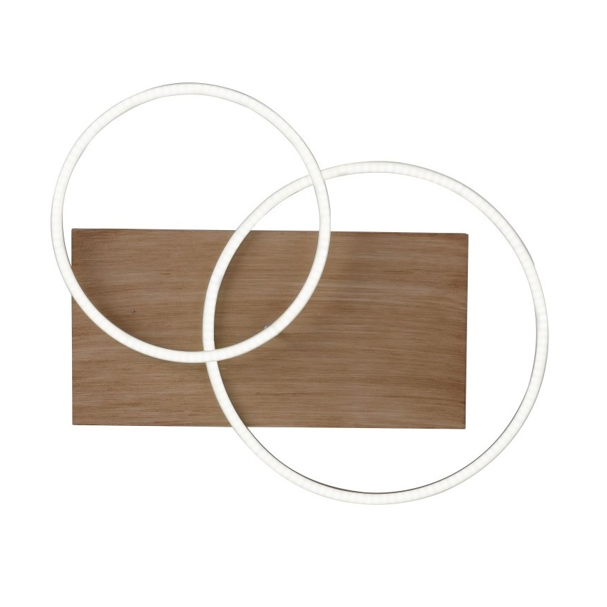 Paul Neuhaus 8329-79 - Dimbare LED bevestigde hanglamp PALMA LED/26W/230V 2700-5000K grenen + afstandsbediening