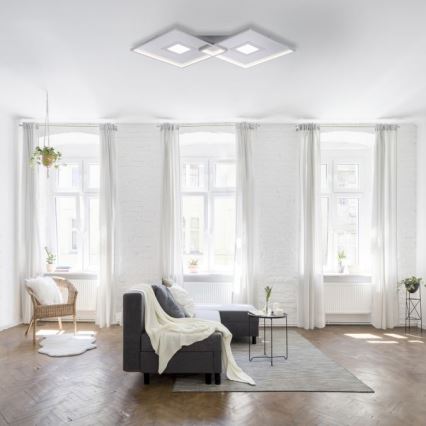 Paul Neuhaus 8378-55 - Dimbare LED plafondlamp AMARA LED/45W/230V glanzend chroom + afstandsbediening