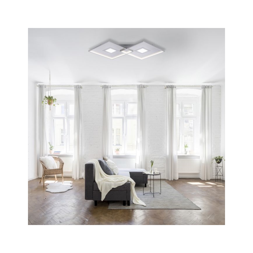 Paul Neuhaus 8378-55 - Dimbare LED plafondlamp AMARA LED/45W/230V glanzend chroom + afstandsbediening